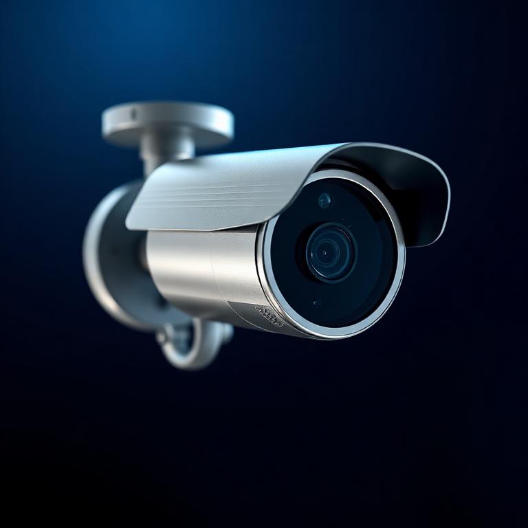 Silver HD bullet CCTV security camera add-on